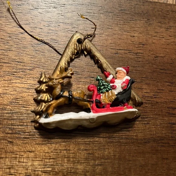 5 Vintage ornaments ItalianDiorama Christmas Made in Italy ( 1950s)